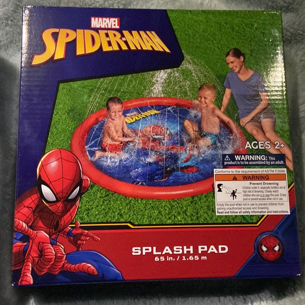 Marvel Spider-Man Splash Pad 65 inches NEW summer fun in the sun ☀️